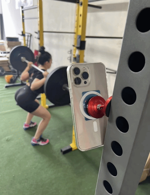 360° Dual Magnetic Gym Phone Holder - Strong Double-Sided Magnets