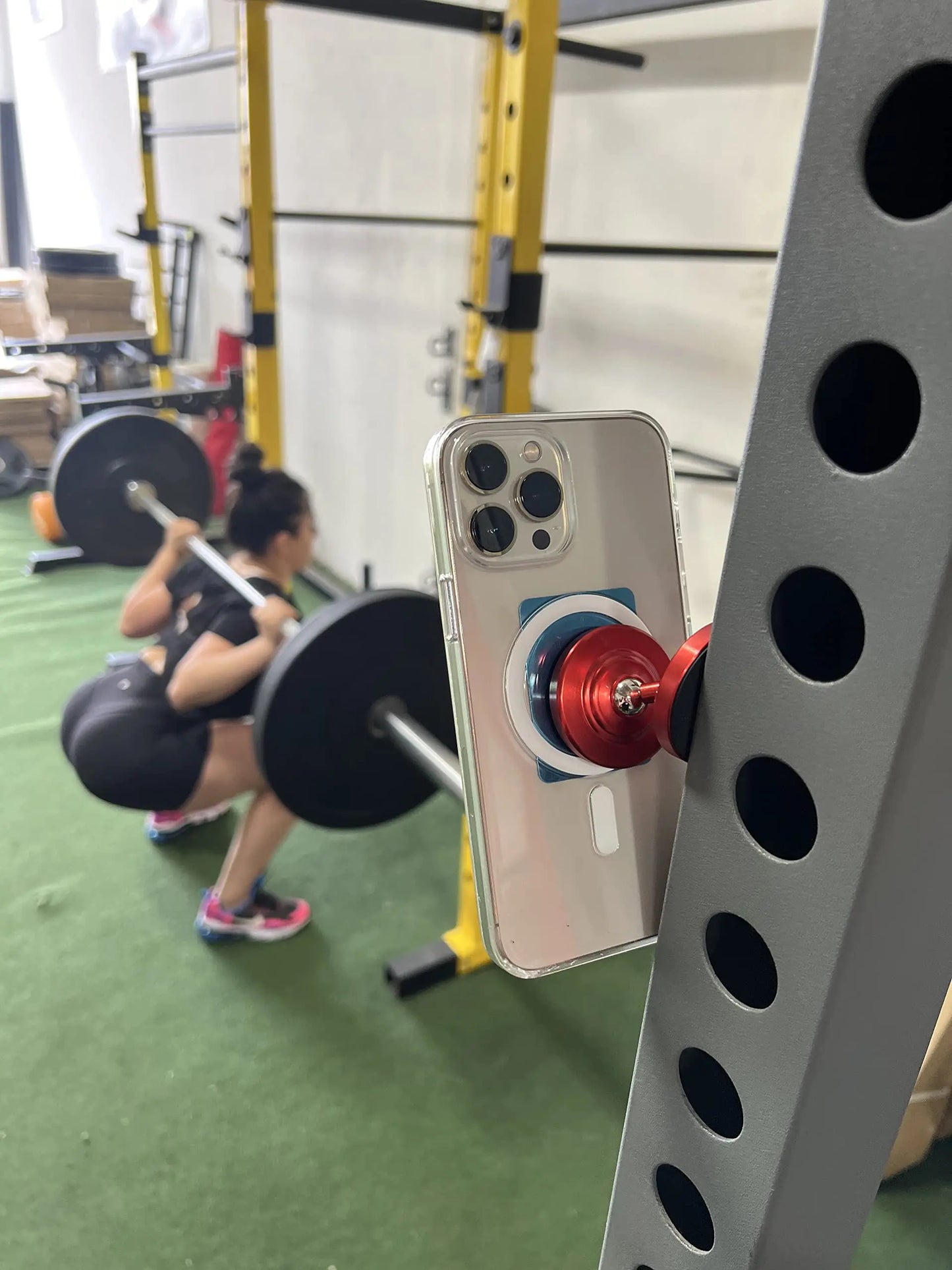 360° Dual Magnetic Gym Phone Holder - Strong Double-Sided Magnets