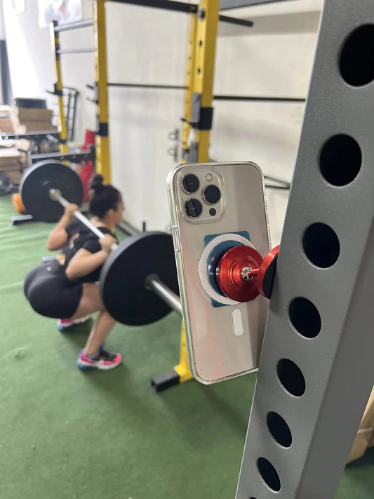 360° Dual Magnetic Gym Phone Holder - Strong Double-Sided Magnets