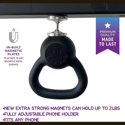 360° Dual Magnetic Gym Phone Holder - Strong Double-Sided Magnets