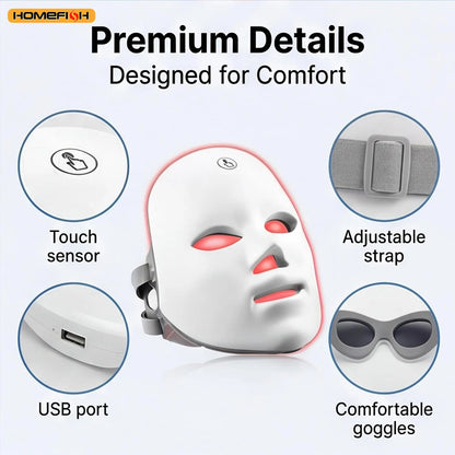 7 Color LED Face Mask – Acne Treatment, Anti-Aging & Skin Rejuvenation